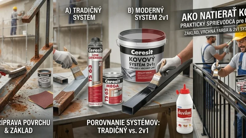 Ako natierať kov — základ, vrchná farba a systém 2v1