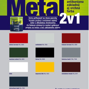 BALAKRYL METAL 2v1 antikorózna základná farba na kov