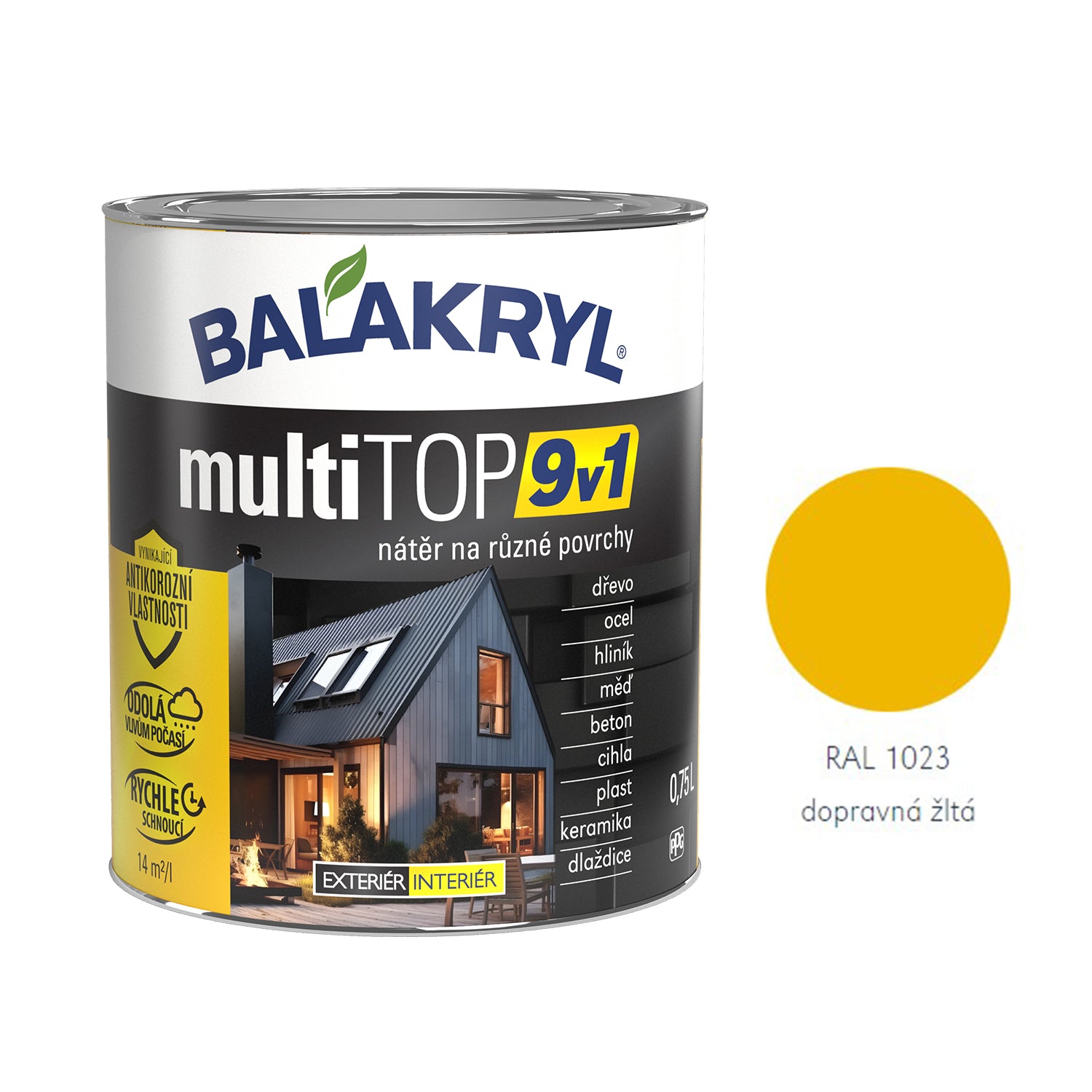 BALAKRYL multiTOP 9v1 rýchloschnúca antikorózna farba pre rôzne povrchy – Obrázok 6