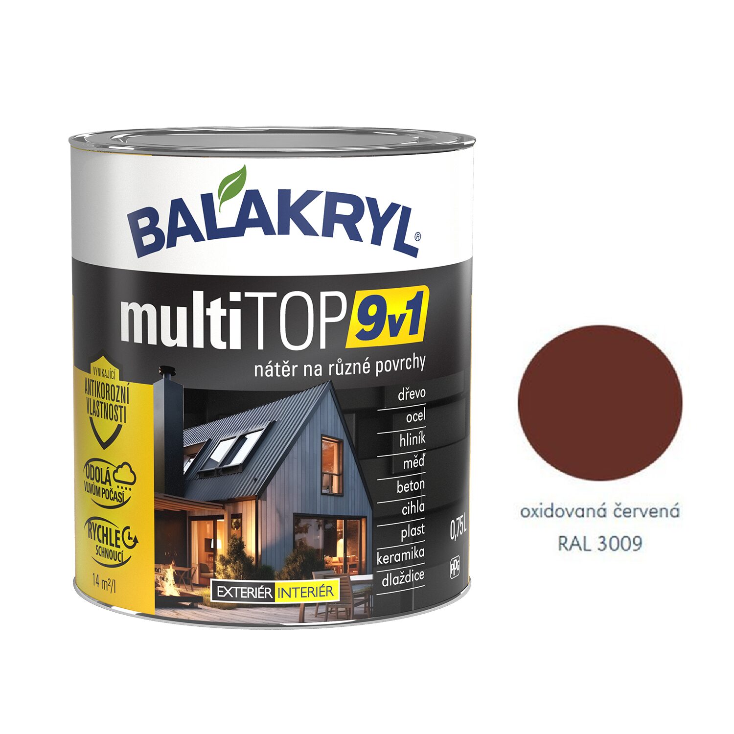 BALAKRYL multiTOP 9v1 rýchloschnúca antikorózna farba pre rôzne povrchy – Obrázok 8