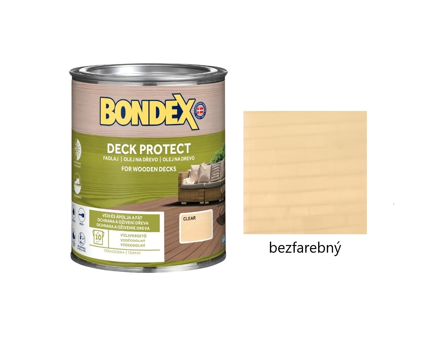BONDEX DECK PROTECT napúšťací syntetický ochranný olej na drevo exteriér – Obrázok 2