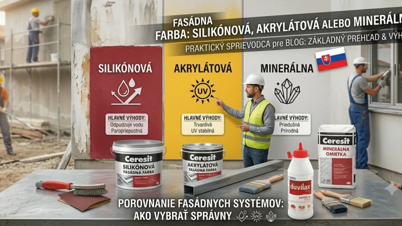Fasádna farba — silikónová, akrylátová alebo minerálna?