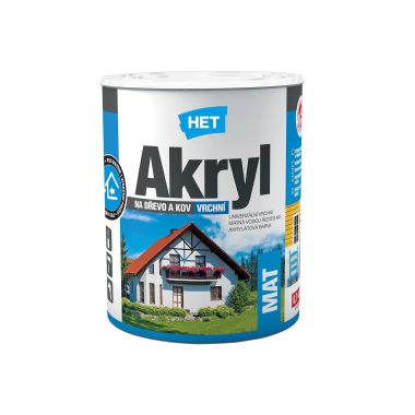 HET Akryl MAT univerzálna vrchná akrylátová matná farba na drevo a kov