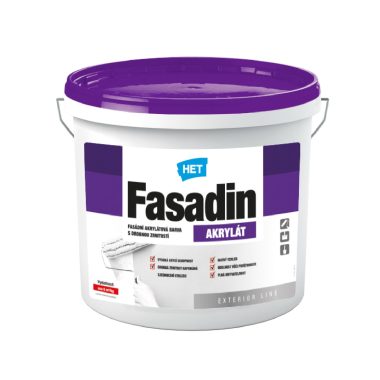 HET Fasadin biela umývateľná akrylátová fasádna farba s drobným zrnom