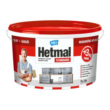 HET Hetmal STANDARD biela paropriepustná interiérová farba na stenu