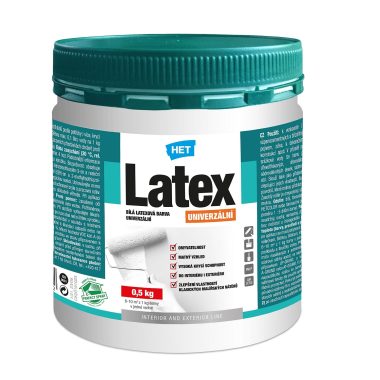 HET Latex UNIVERZÁLNY biela latexová umývateľná farba do interiéru a exteriéru