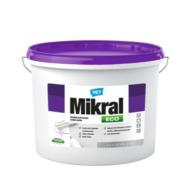 HET Mikral ECO biela umývateľná akrylátová fasádna farba