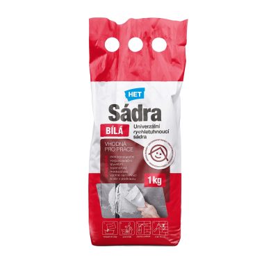 HET Sadra BIELA univerzálna stavebná sadra na stenu