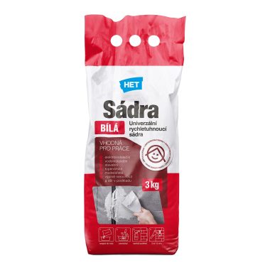 HET Sadra BIELA univerzálna stavebná sadra na stenu