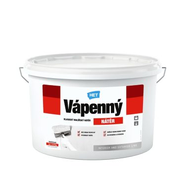 HET Vápenný NÁTER biely klasický vápenný maliarsky náter na stenu