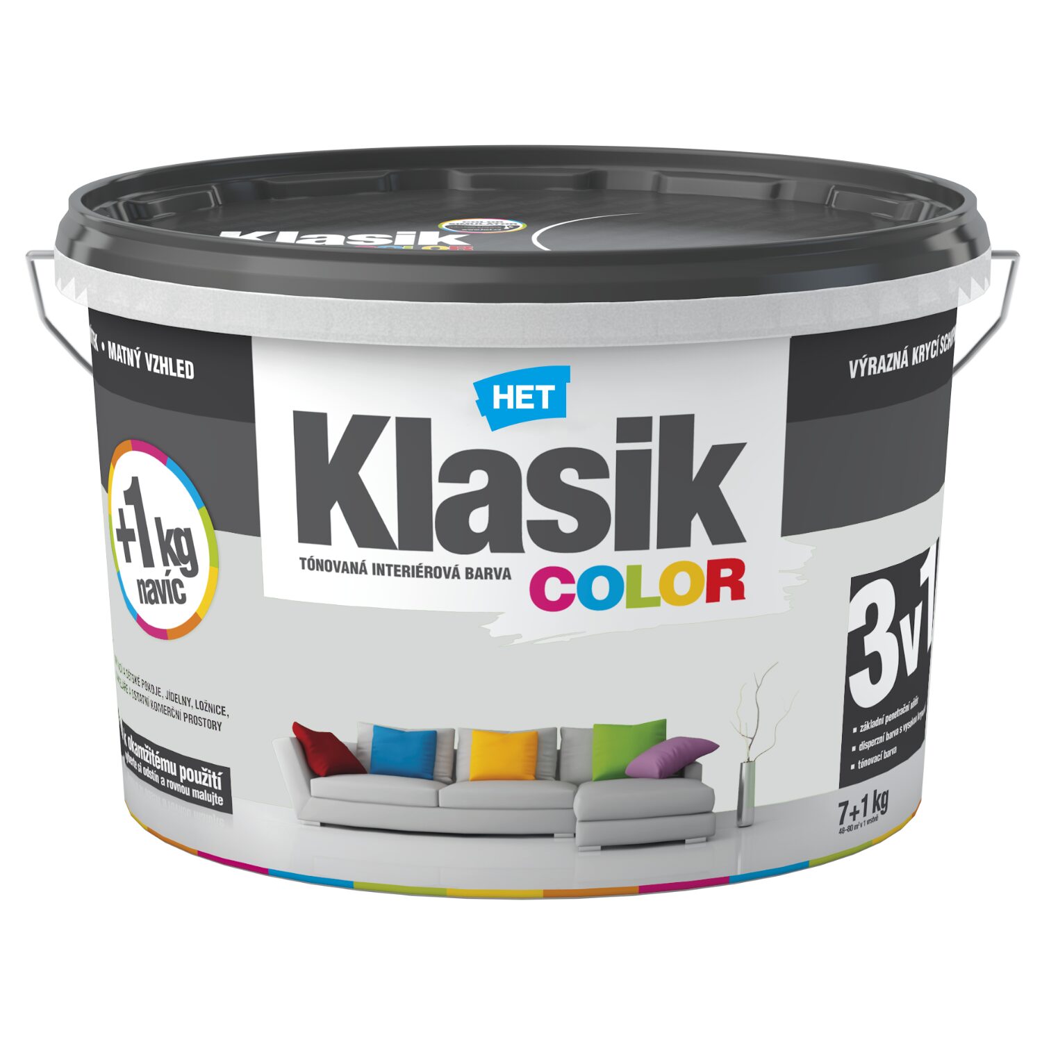 HET Klasik COLOR tónovaná interiérová akrylátová disperzná farba na stenu – Obrázok 72