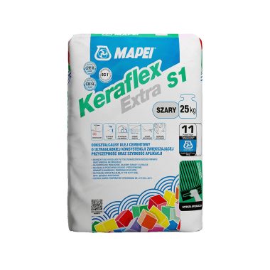 MAPEI Keraflex Extra S1 tenkovrstvé cementové lepidlo na dlažbu a obklad