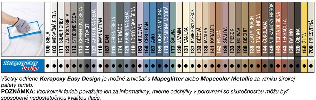 MAPEI Kerapoxy Easy Design epoxidová škárovacia malta | cena, predaj 7 MAPEI Kerapoxy Easy Design epoxidová škárovacia malta vzorkovník