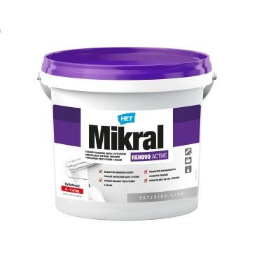 HET Mikral RENOVO ACTIVE biela silikónová fasádna protiplesňová farba