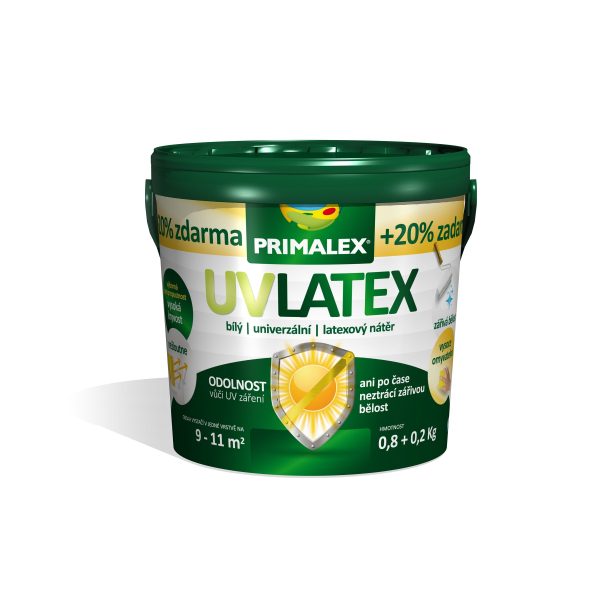 PRIMALEX UV LATEX biely latexový umývateľný náter na stenu
