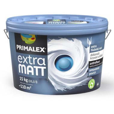 PRIMALEX extra matt snehobiela umývateľná interiérová farba na stenu