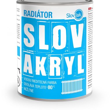 SLOVAKRYL RADIÁTOR vodou riediteľná rýchloschnúca biela farba na radiátor