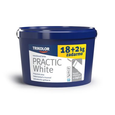 TRIKOLOR PRACTIC White biela matná maliarska farba na stenu
