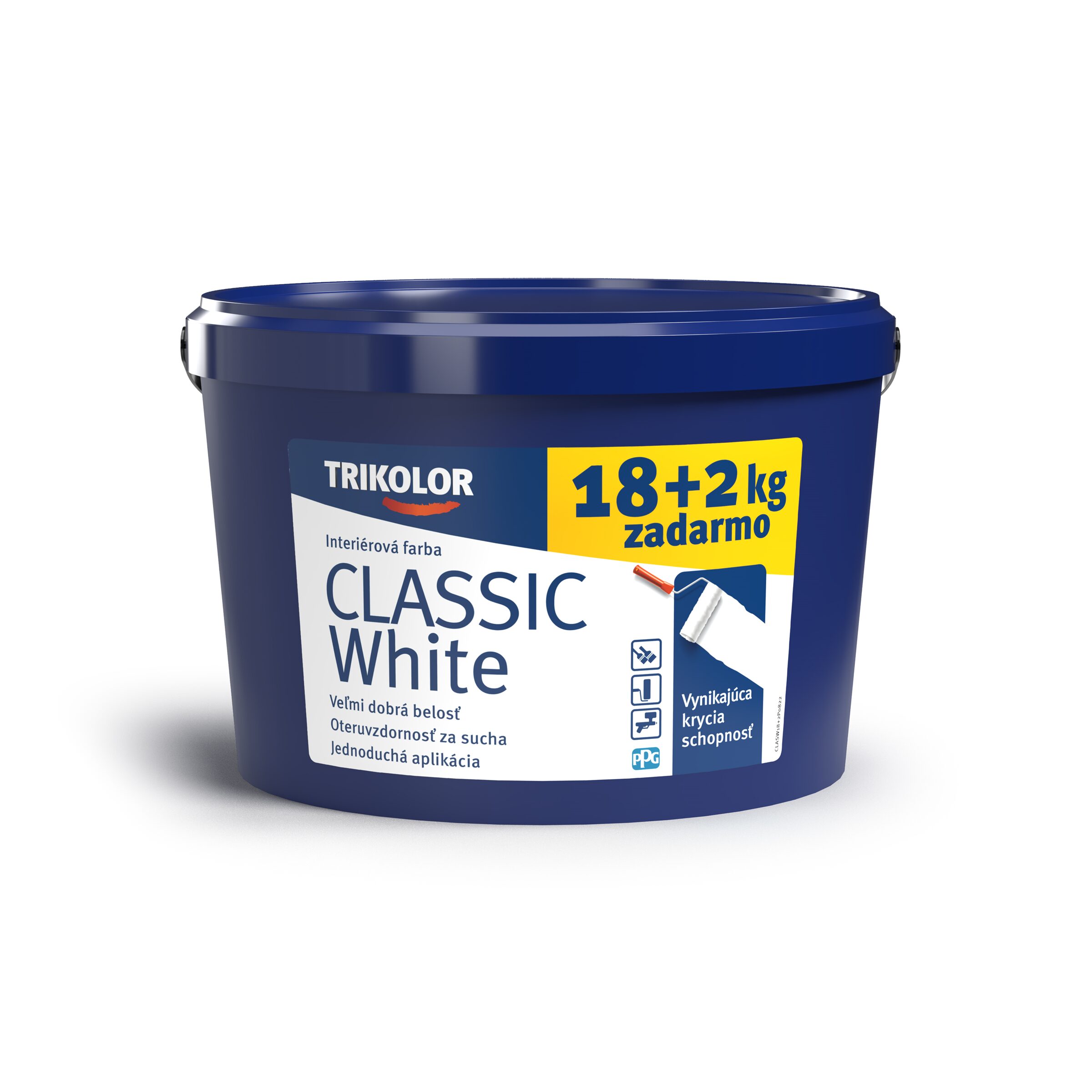 TRIKOLOR CLASSIC White disperzná interiérová biela farba na stenu